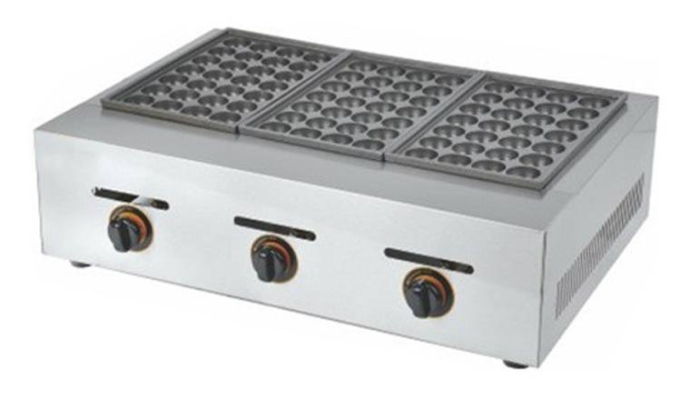 Fresco Takoyaki Gas Machine 3 plate FR-3.R , 28 Holes