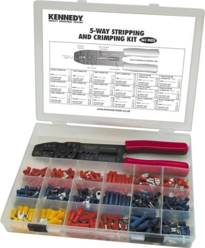 Crimping Tools, 5-Way Stripping And Crimping Kit 361 Pcs, KEN5155530K