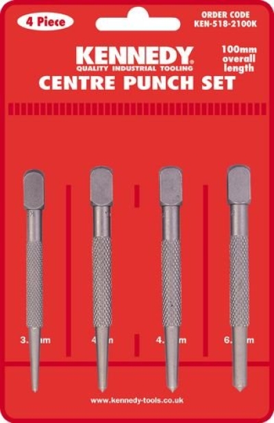 Centre Punch Set, Square Head Centre Punch Set 4Pcs, KEN5182100K