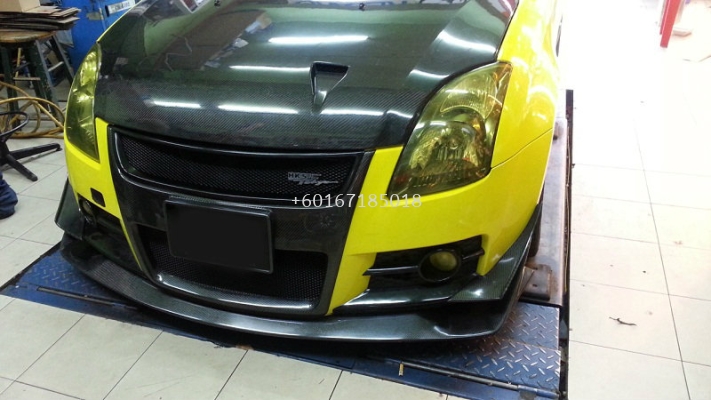 2005 2006 2007 2008 2009 2010 2011 suzuki swift sport front bumper cover h brace for swift sport add on upgrade performance look real carbon fiber material new set