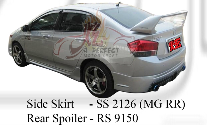 Honda City 2008 MG RR Side Skirt & Rear Spoiler 