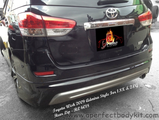 Toyota Wish 2009 Admira Style For 1.8X & 2.0G Rear Lip 