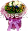 Rose Bouquet Set 01-White Roses(SGD36) Blossom Rose Bouquet