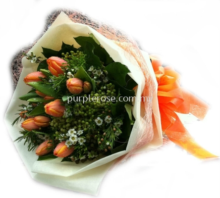 Lillies/Tulips bouquet 05-Love Confession(SGD88) 