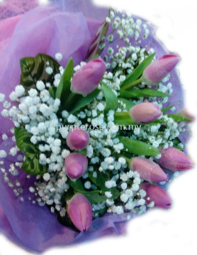 Lillies/Tulips bouquet 08-Sweet Tulips(SGD72)