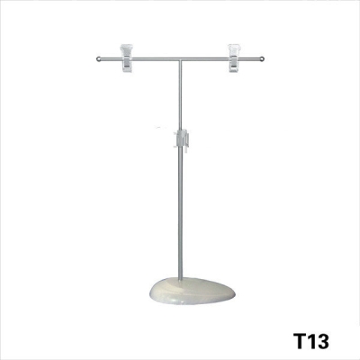 652033 - PLASTIC BASE T TYPE w 2 CLIP ADJ. H50cm (T13) 