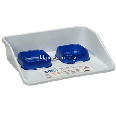 Catit Gourmet Cat Diner Set, Marine Blue (50470)