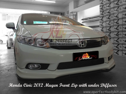 Honda Civic 2012 Mugen Front Lip with Diffuser 