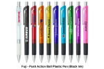 PP02 Fuji_Push Action Ball Plastic Pen_Black Ink Pens - Plastic Pens