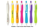 PP06 Bubble_Push Action Ball Plastic Pen Pens - Plastic Pens