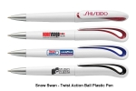 PP021 Snow Swan_Twist Action Ball Plastic Pen Pens - Plastic Pens