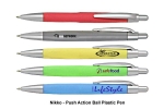 PP024 Nikko_Push Action Ball Plastic Pen Pens - Plastic Pens