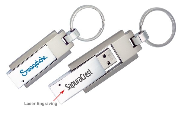 USB005 Metal USB Thumb Drive with Key Holder 4GB