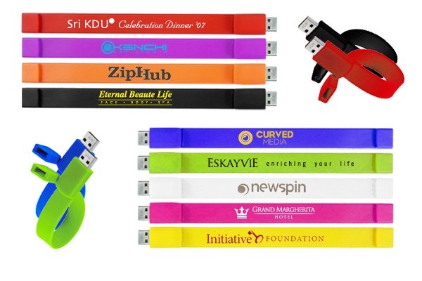 USB011 Silicone Wristband USB Thumb Dirve 4GB