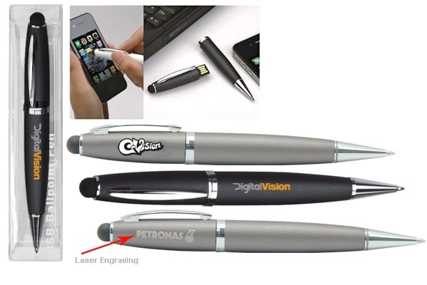USB016 Flash Drive Ball Pen 8GB with Touch Screen Stylus