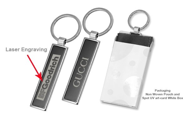 KH011 Metal Key Holder with Non Woven Pouch_Spot UV Box