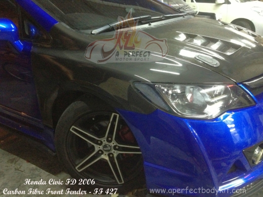 Honda Civic FD 2006 Carbon Fibre Front Fender 