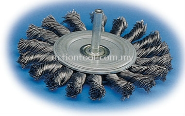 Twist Knot Wheel Brushes with Shank (KSW)