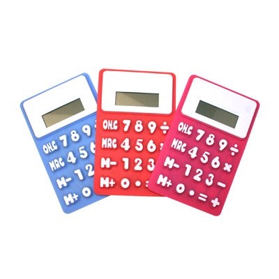 CLT002 Silicon Calculator (Blu;org&red)