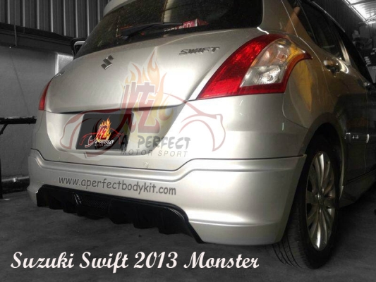 Suzuki Swift 2013 Monster Rear Skirt (2)