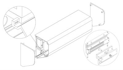 EBELCO Door Bracket ( EM600-ZL Cover Bracket )