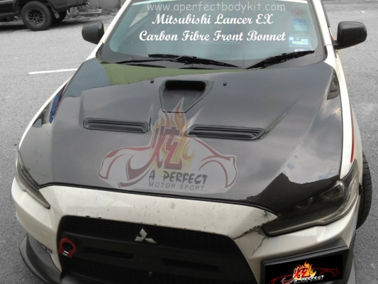 Mitsubishi Lancer EX Carbon Fibre Front Bonnet 