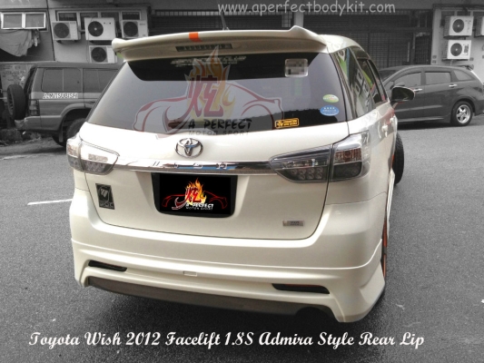 Toyota Wish 2012 Facelift 1.8S Admira Style Rear Lip  