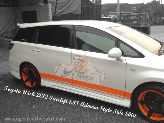 Toyota Wish 2012 Facelift 1.8S Admira Style Side Skirt 