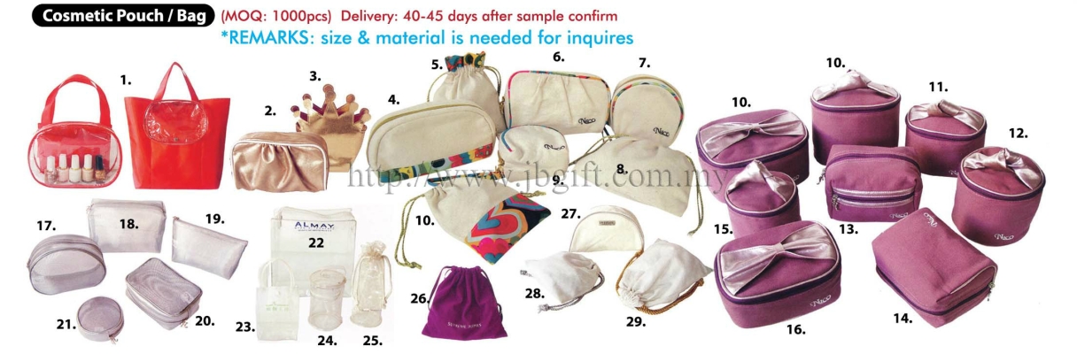 COSMETIC POUCH-BAG (MAKE TO ORDER)