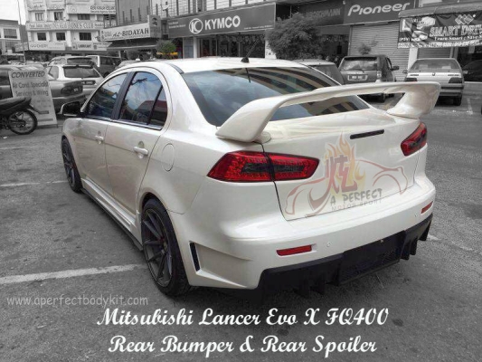 Mitsubishi Lancer Evo X FQ400 Rear Bumper & Rear Spoiler 