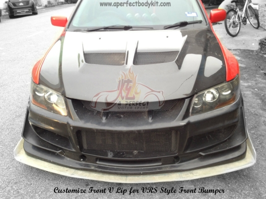 Customize Front V Lip for VRS Style Front Bumper 