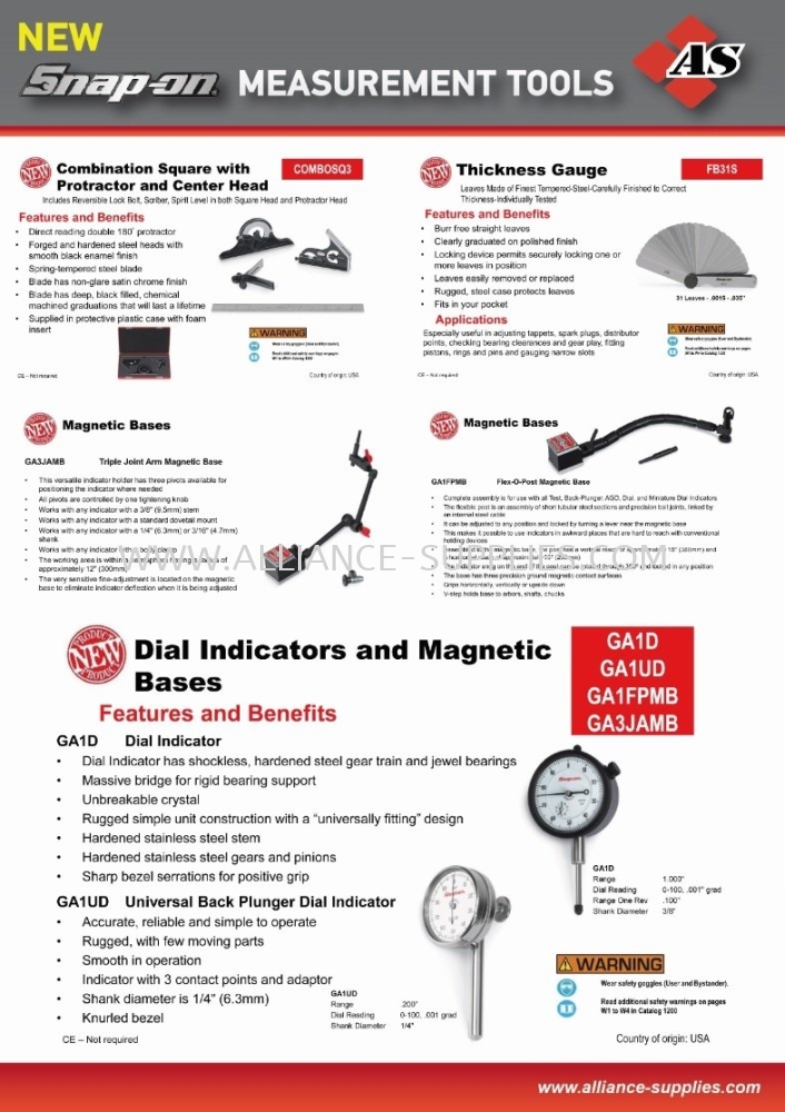 NEW! Snap-ON Measurement Tools