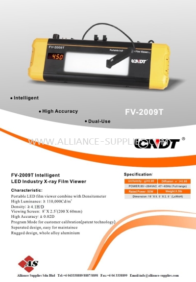 Portable Dual LED Film Viewer/ X-Ray Film Viewer With Densitometer(2 In 1) FV-2009T