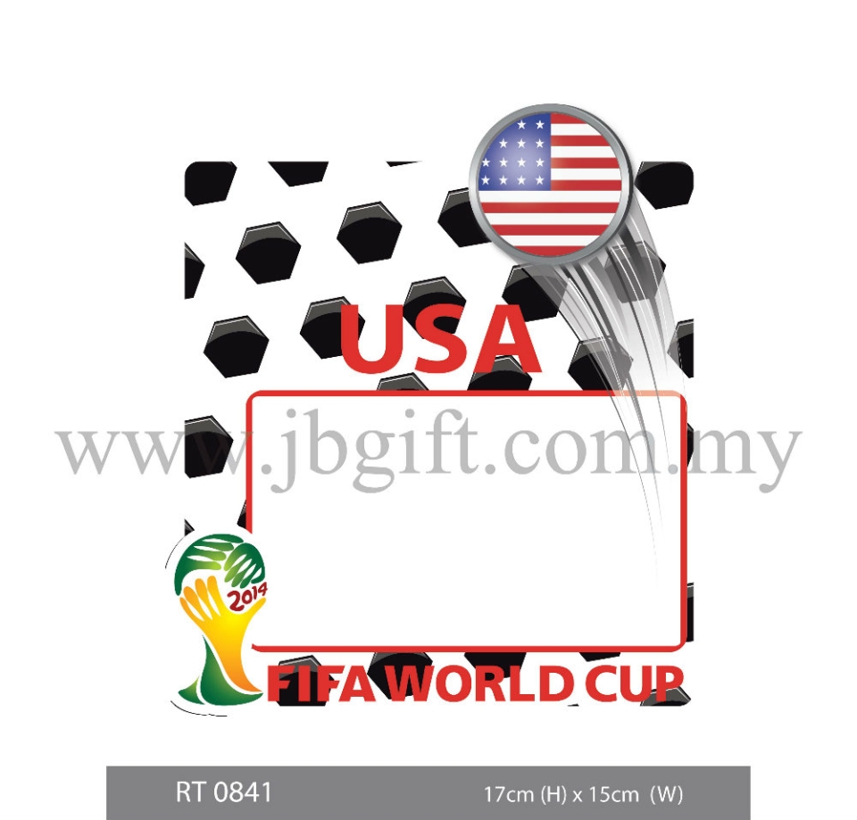 RT 0841 Car Decal (Road Tax Sticker) - FIFA USA 17cm x 15cm Car Decal (Road Tax Sticker) Sticker