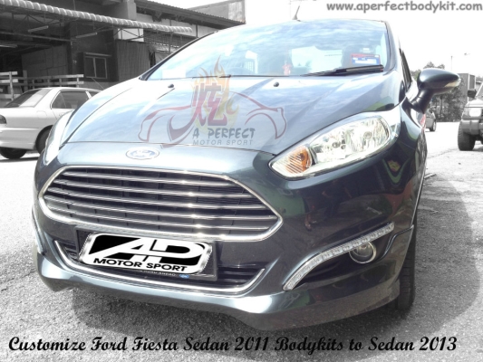 Customize Ford Fiesta Sedan 2011 Bodykits to Sedan 2013 