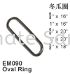 Oval Ring Ornaments Stainless Steel Accessories