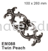 Twin Peach Ornaments Stainless Steel Accessories