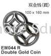 Double Gold Coin Ornaments Stainless Steel Accessories