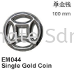 Single Gold Coin Ornaments Stainless Steel Accessories