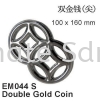 Double Gold Coin 02 Ornaments Stainless Steel Accessories