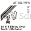 Sliding Door Track with Roller Part Stainless Steel Accessories