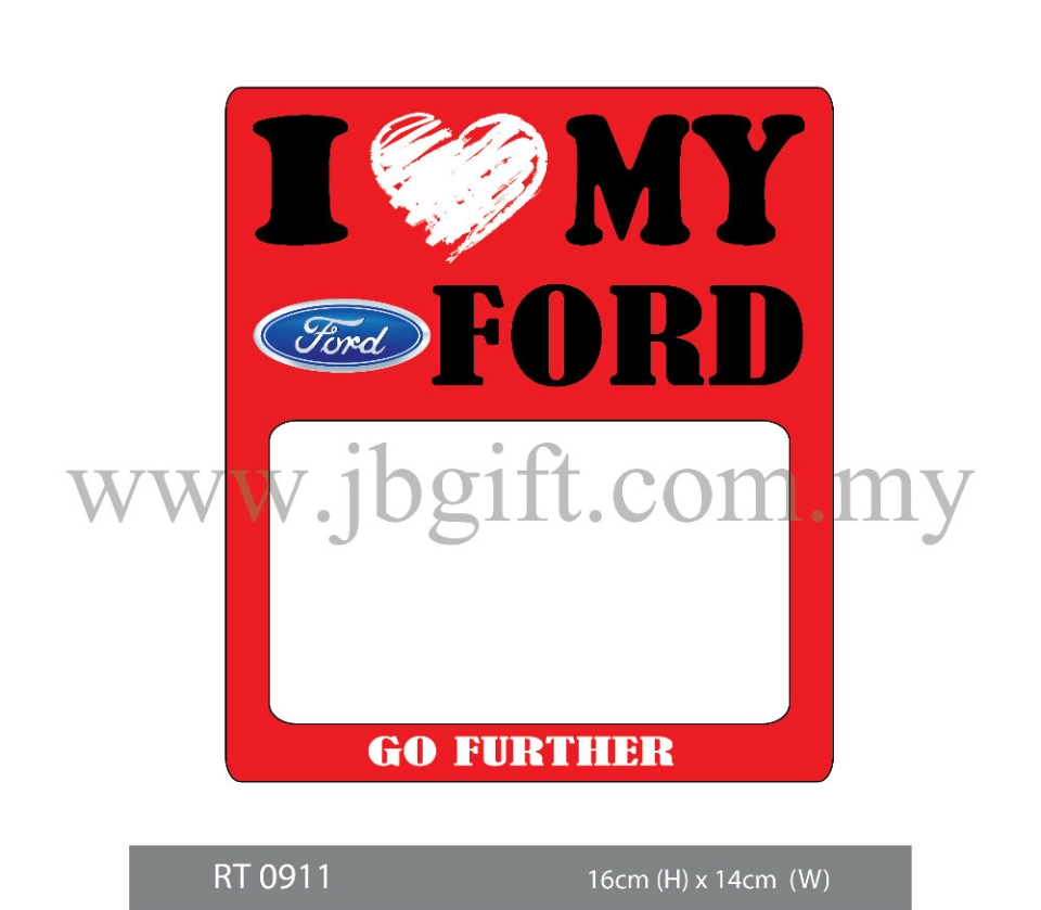 RT 0911 Car Decal (Road Tax Sticker) - FORD 16cm X 14cm-01 Car Decal (Road Tax Sticker) Sticker