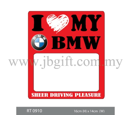 RT 0910 Car Decal (Road Tax Sticker) - BMW 16cm X 14cm-01