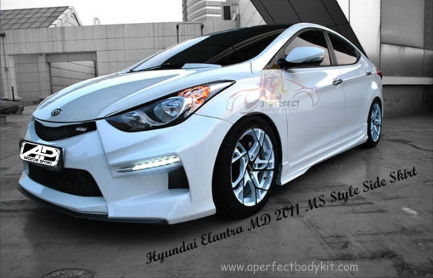 Hyundai Elantra MD 2011 MS Style Side Skirt 