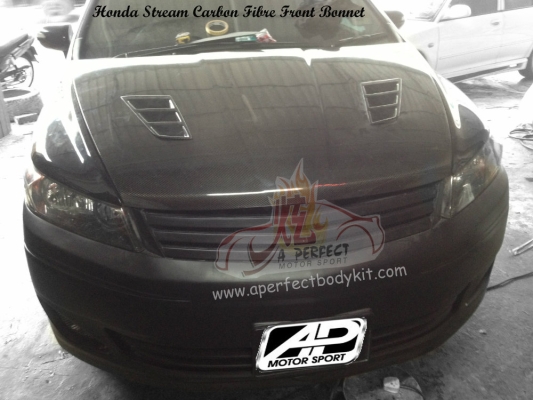 Honda Stream Carbon Fibre Front Bonnet 