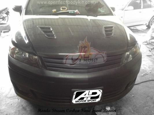 Honda Stream Carbon Fibre Front Bonnet 