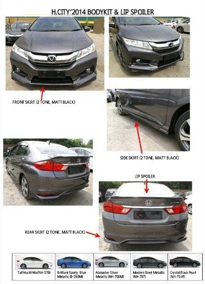 Honda City 2014 Body Kit and Lip Spoiler