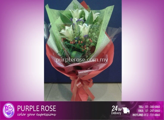 Lillies/Tulips bouquet 12(SGD52)