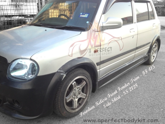 Perodua Kelisa Mini Style Side Skirt 