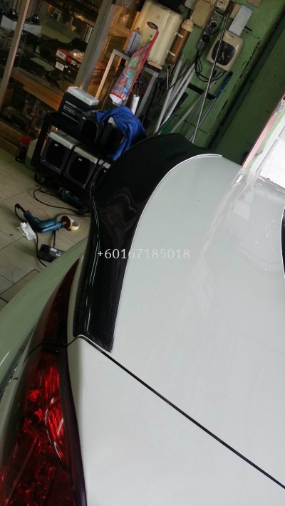 mitsubishi lancer ex gt duck tail spoiler carbon fiber